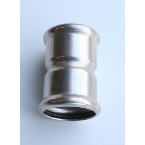 Stainless steel press-fit straight coupling